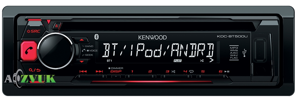 Автомагнитола Kenwood KDC-BT500U купить в Киеве и Украине — цена, описание,  характеристики, отзывы — интернет-магазин Азвук